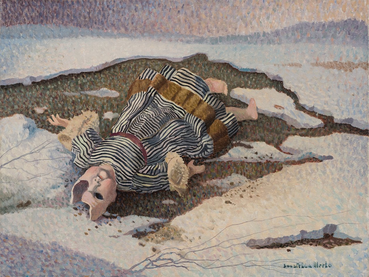 Boneca abandonada, c.1981 (óleo sobre tela) de Donatella Merlo