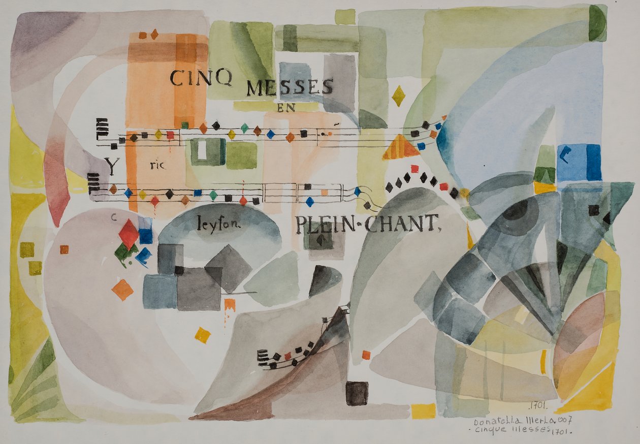 Cinco Missas 1701, 2007 (aguarela sobre papel) de Donatella Merlo