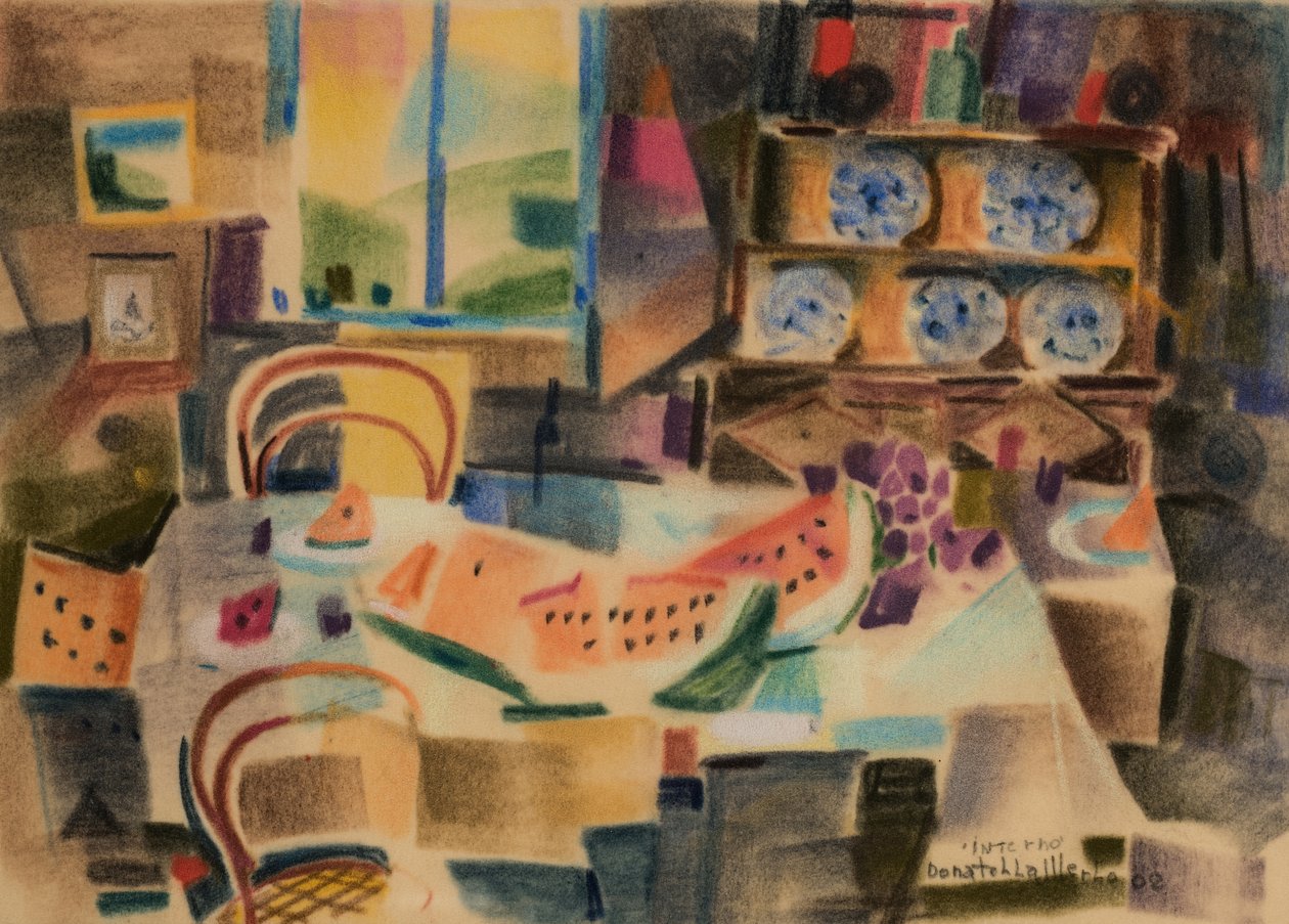 Interno, 2002 (pastel sobre papel aveludado) de Donatella Merlo