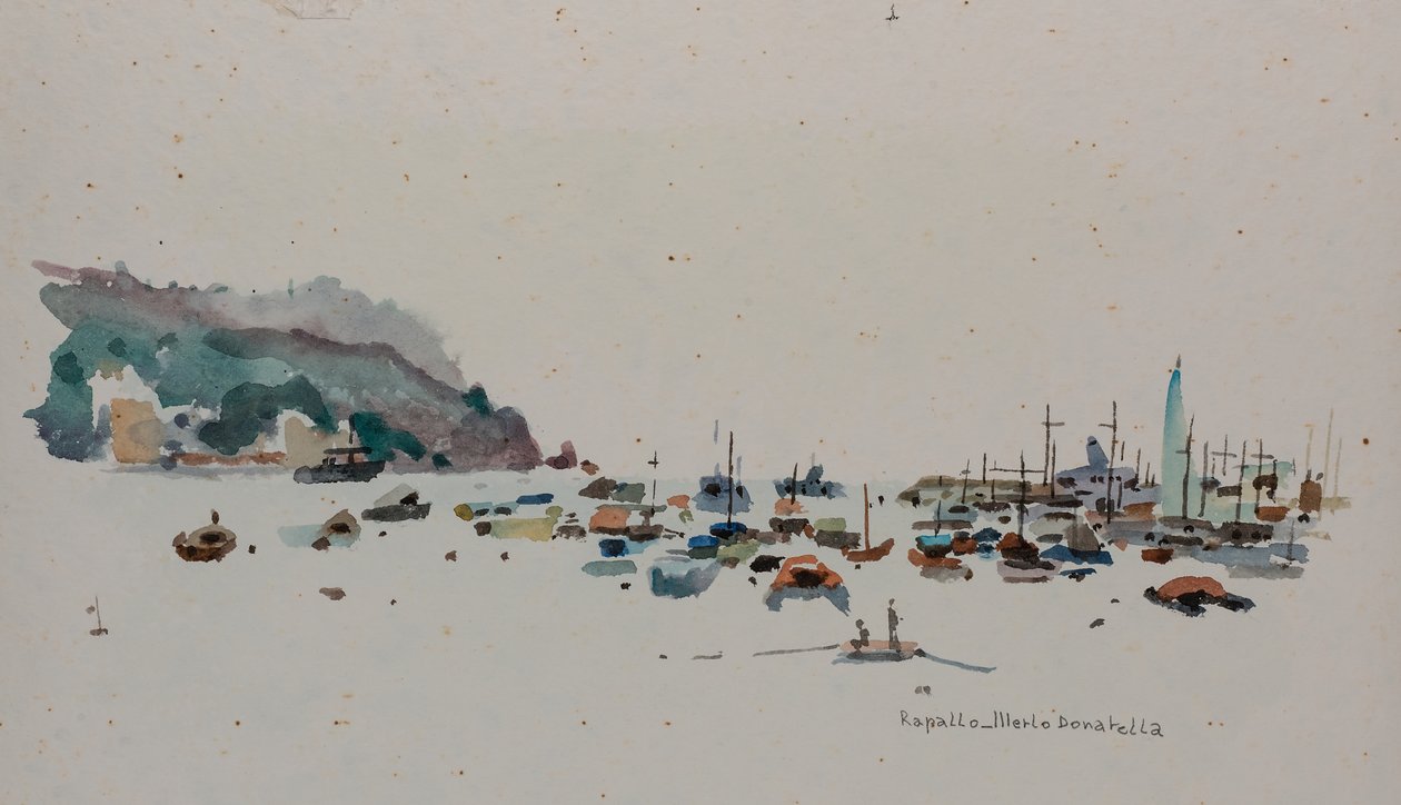 Rapallo, c.1979 (aguarela sobre papel) de Donatella Merlo