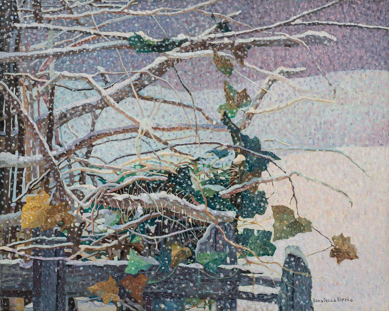Queda de neve, c.1987 (óleo sobre tela) de Donatella Merlo