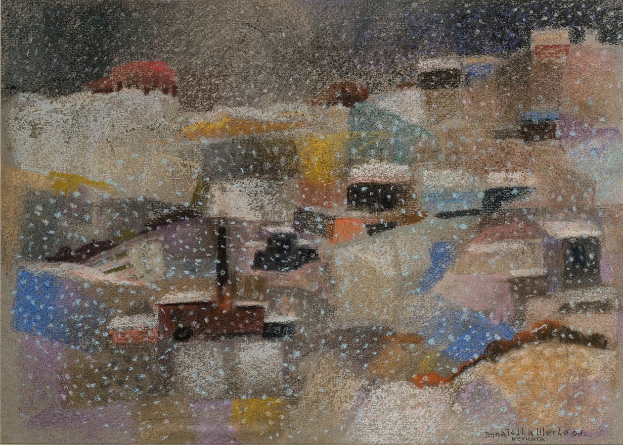 Snowfall, 2001 (pastel sobre papel aveludado) de Donatella Merlo