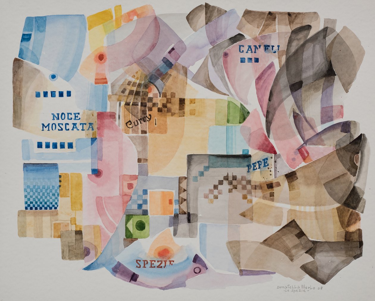 Especiarias, 2008 (aguarela sobre papel) de Donatella Merlo