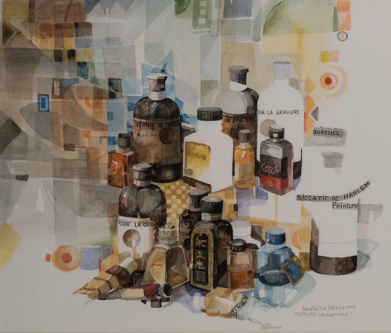 Tudo para gravura, 2010 (aguarela sobre papel) de Donatella Merlo