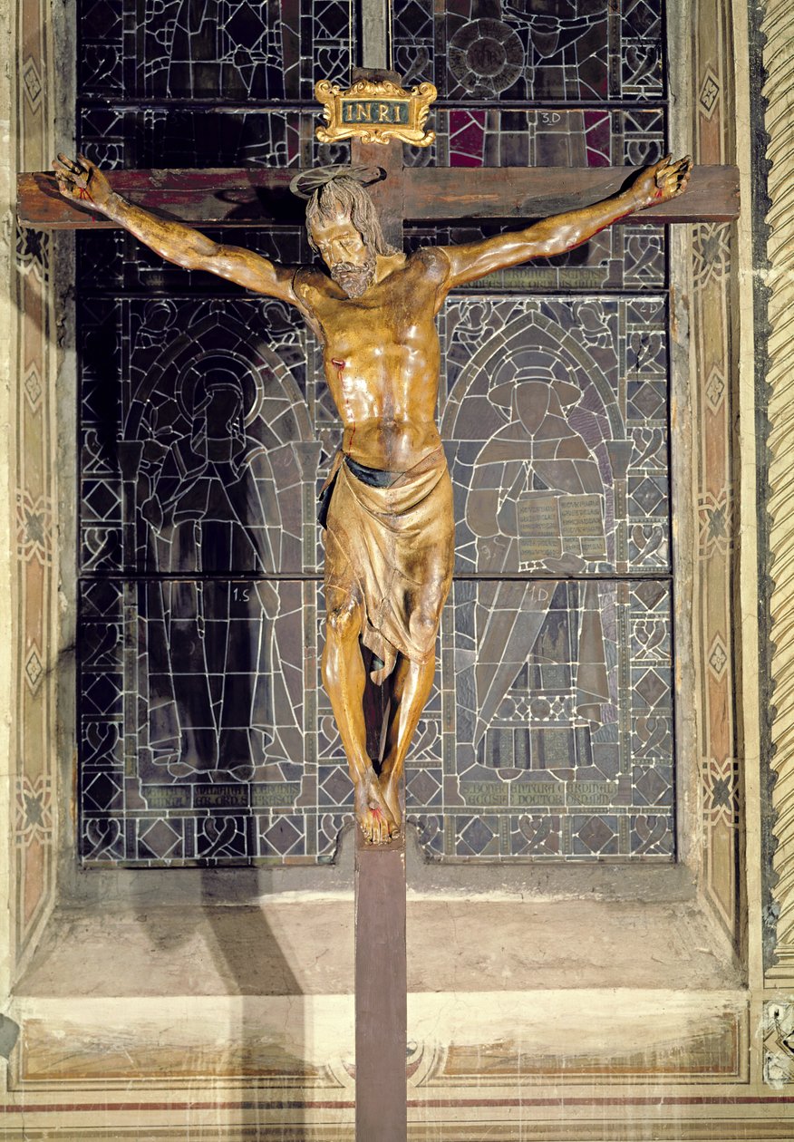 Crucifixo, c.1425 (madeira policromada) de Donatello