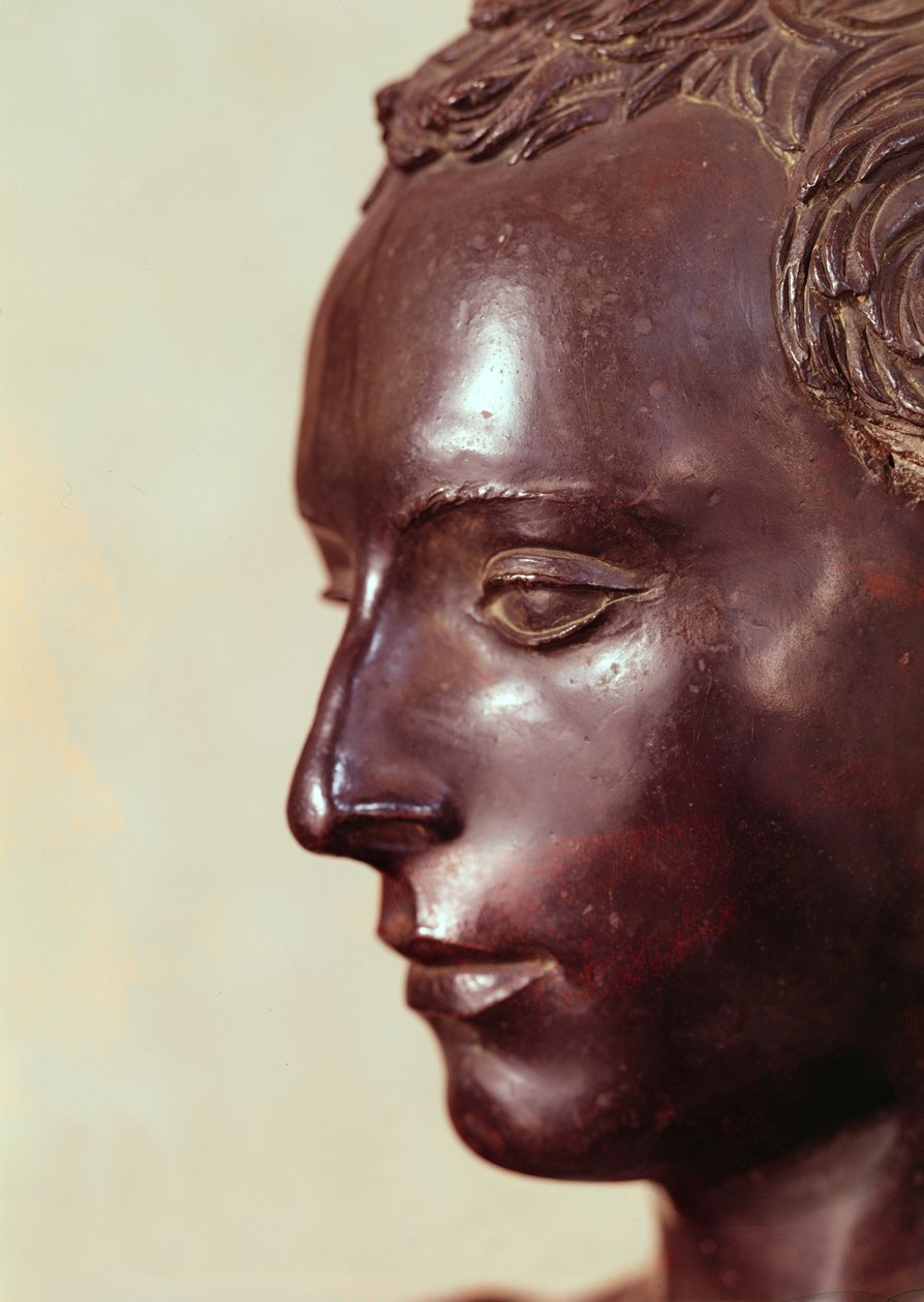 Detalhe, busto, cavalheiro, bronze, detalhe, 430599 de Donatello