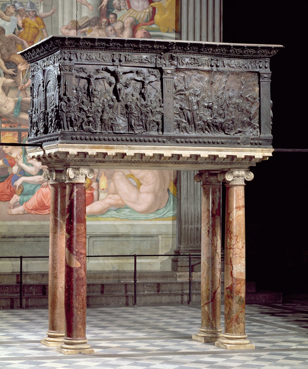 Púlpito do lado sul da nave, 1460 (bronze) de Donatello