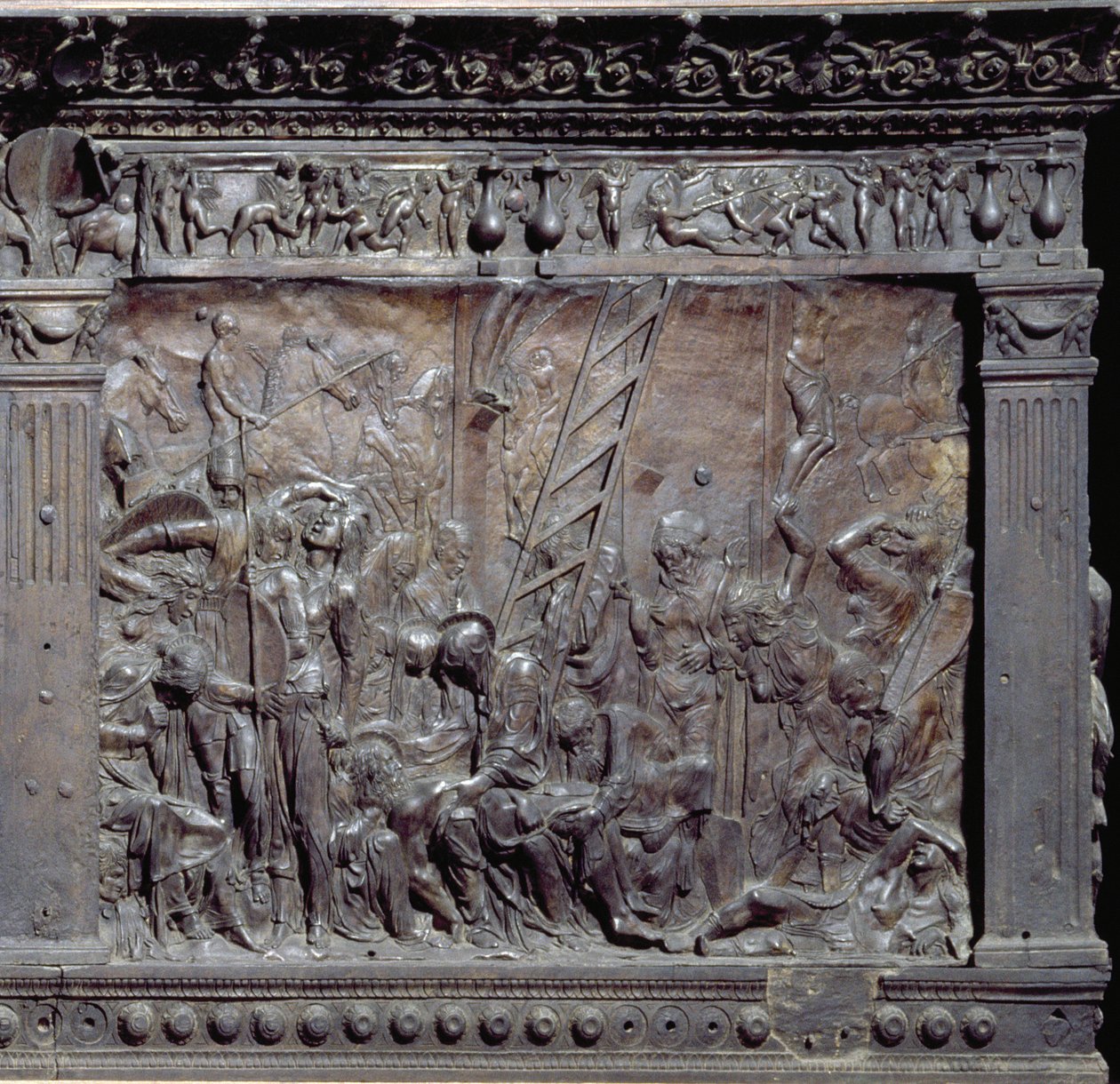 Púlpito do lado sul da nave, detalhe de bronze de 1460 de 237990 de Donatello