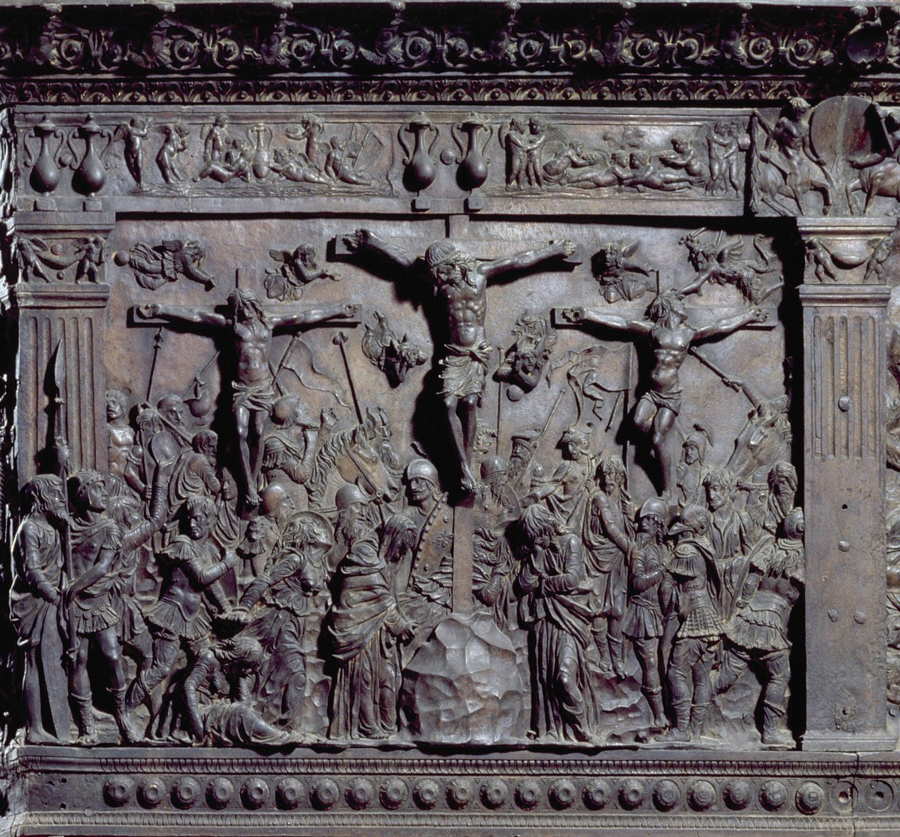 Púlpito do lado sul da nave, detalhe de bronze de 1460 de 237990 de Donatello