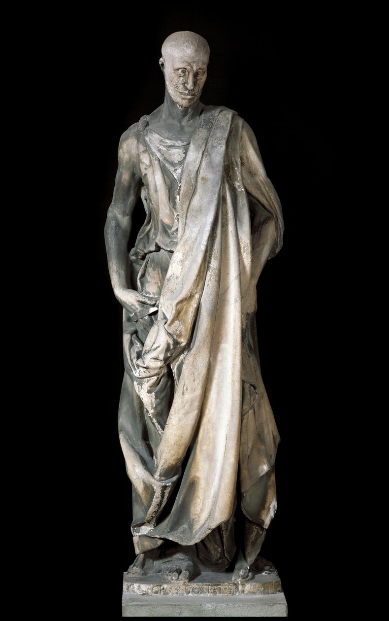 Abacuc (conhecido como o Zuccone) ou Eliseu (Habaquq, Habakuk, Habakkuk, Abakouk, Havakuk) ou Eliseu). Escultura em mármore de Donatello (Donato di Niccolo di Betto Bardi de Donatello