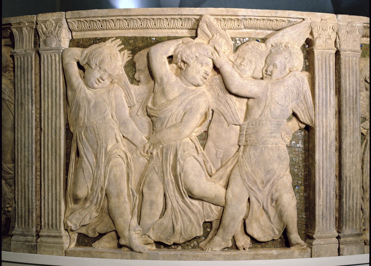 Painel pós-restauração nº II do púlpito externo da Catedral de Prato, 1438 de Donatello