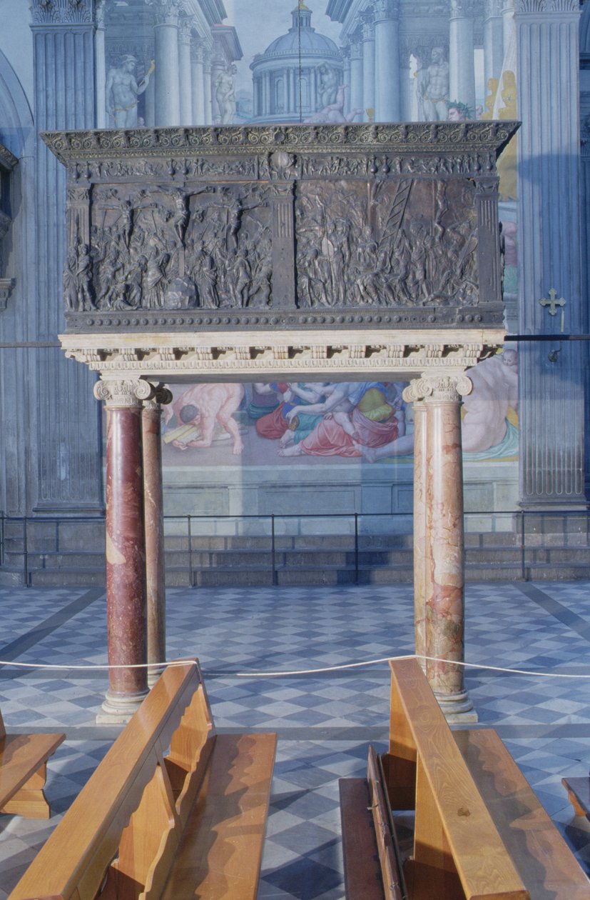 Púlpito no lado norte da nave, 1465 (bronze) de Donatello