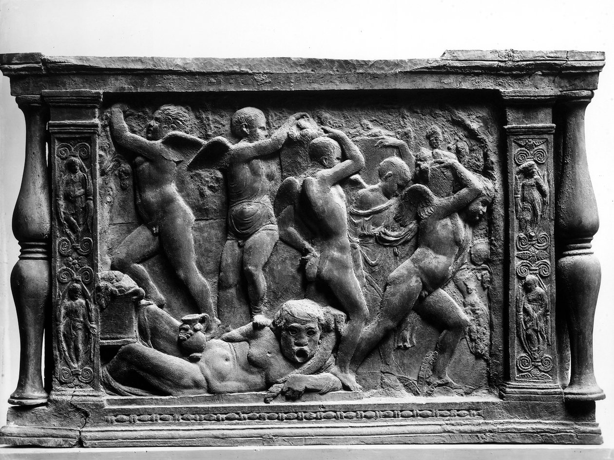 Putti Bacchanal, painel da base de 