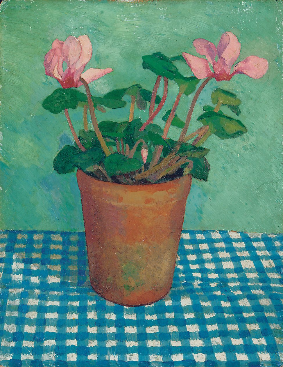 Ciclame em uma panela (óleo a bordo) de Dora Carrington