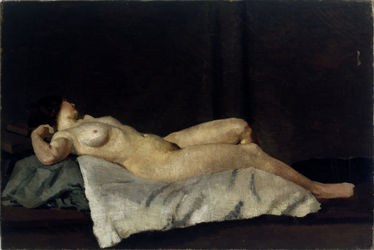 Figura feminina deitada de costas, 1912 de Dora Carrington