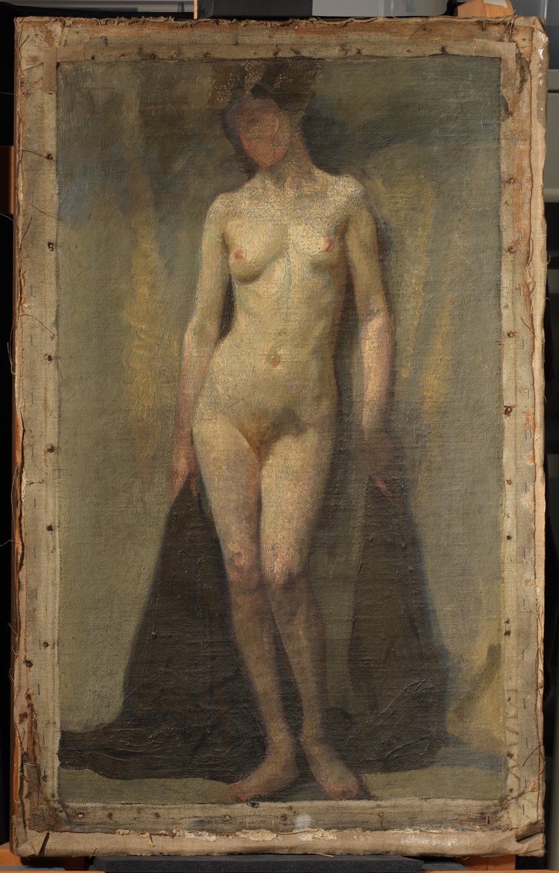 Fêmea Nua em pé, c. 1910 (óleo sobre tela) de Dora Carrington