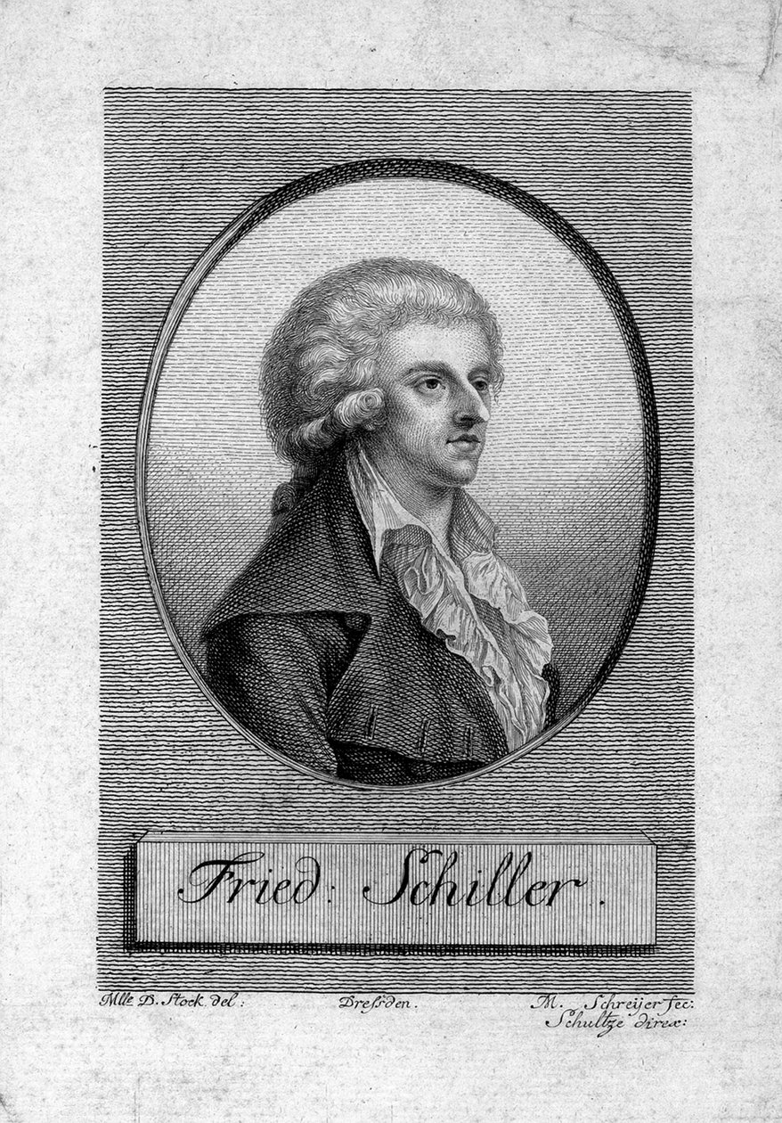 Retrato de Friedrich von Schiller 1759-1805 de Dora Stock