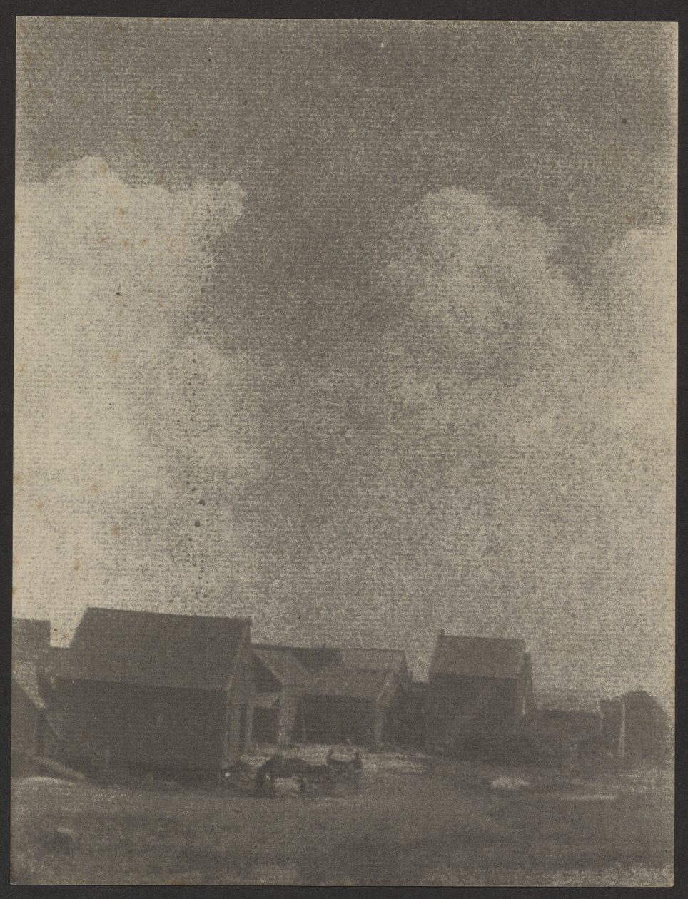 [Edifícios agrícolas com cavalo e carroça]. de Doris Ulmann