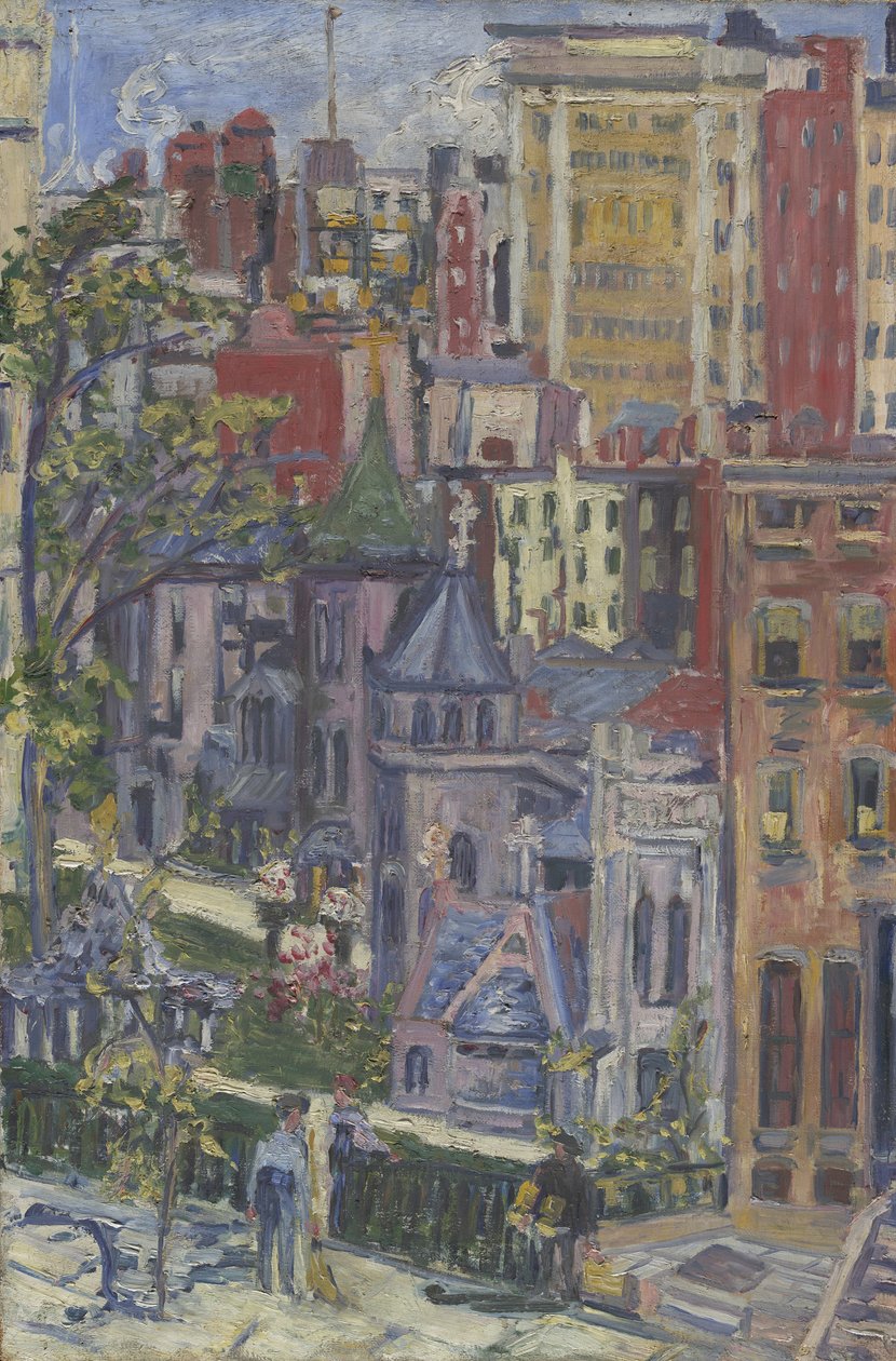 Nova York: A pequena igreja ao virar da esquina, 1920 de Dorothea Adelheid Dreier