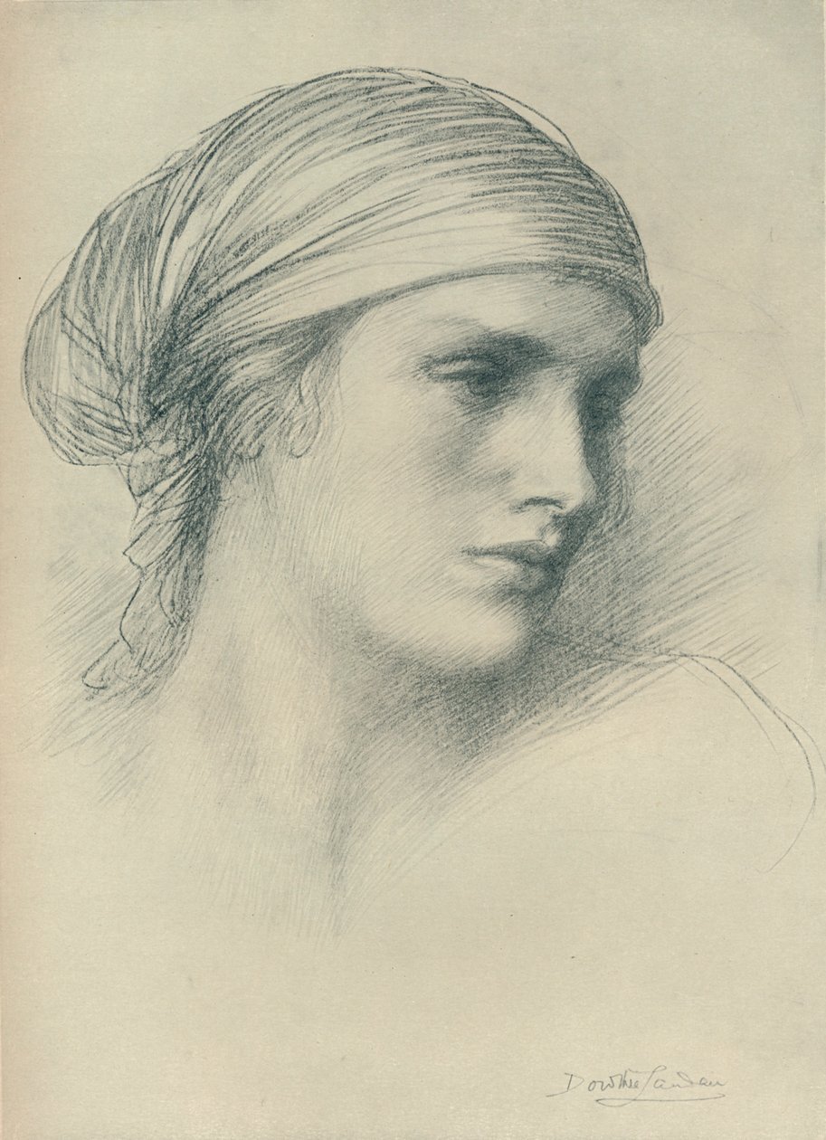 Estudo de uma cabeça, c1916 de Dorothea Landau