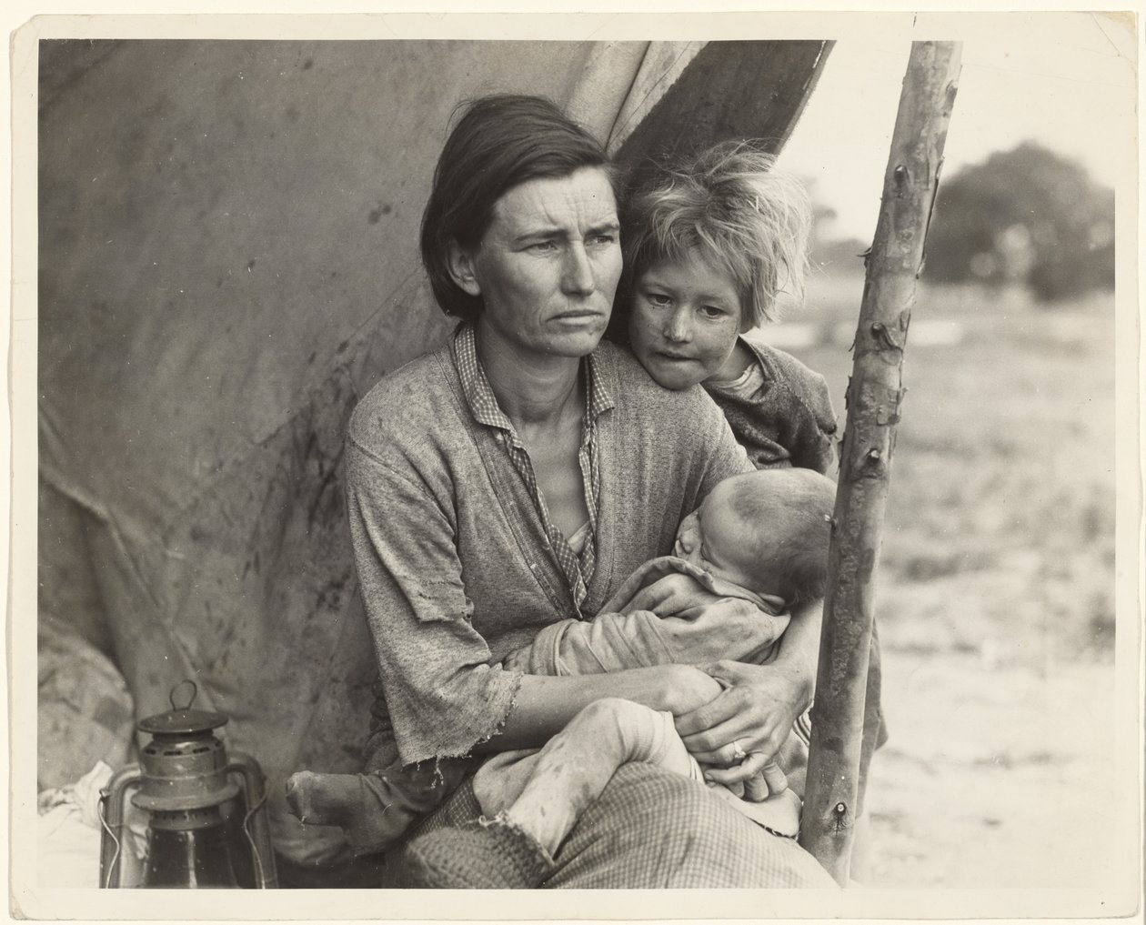 Apanhadores de ervilhas indigentes, Califórnia de Dorothea Lange