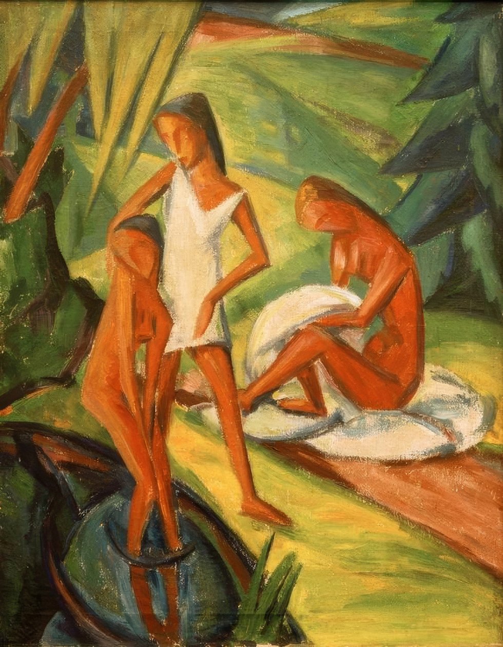 Três meninas na água eu de Dorothea Mätzel Johannsen