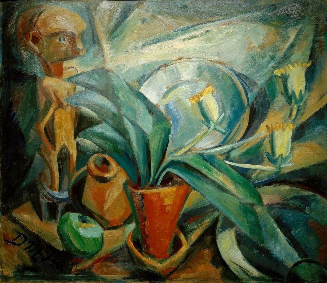 Ainda vida com calla e figura de Dorothea Mätzel Johannsen