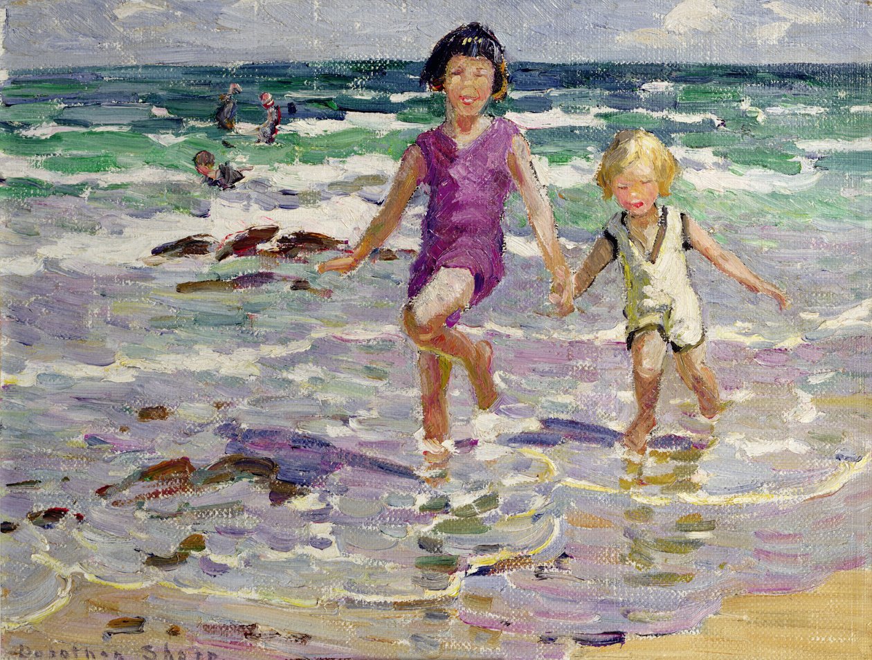 Através das ondas (óleo sobre tela) de Dorothea Sharp