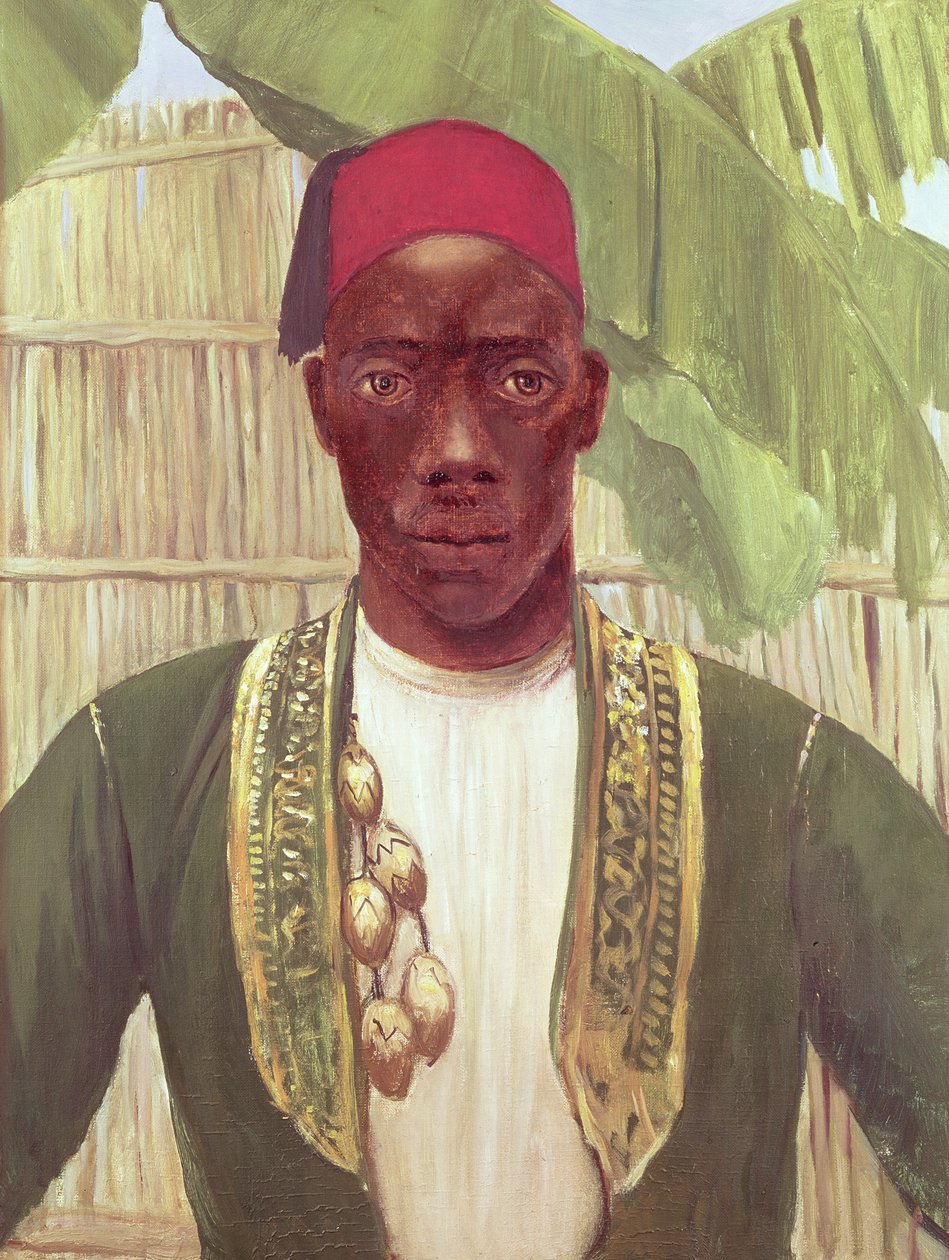 Rei Mutesa de Buganda, de uma foto de Dorothy Stanley