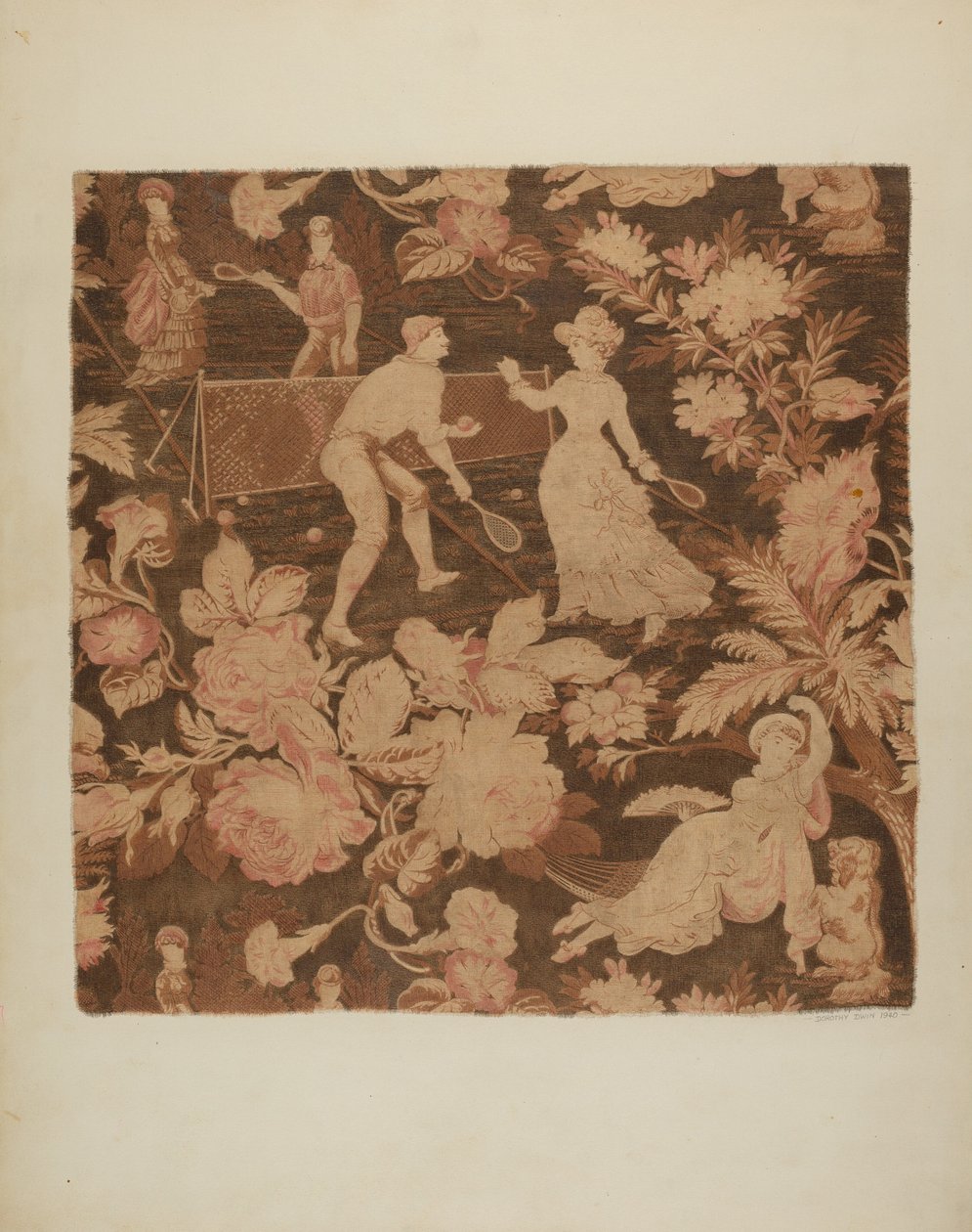 Têxtil impresso, 1940. de Dorothy Dwin