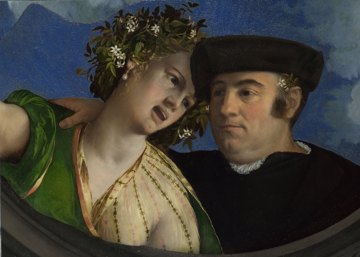 Um homem abraçando uma mulher, ca 1524 de Dosso Dossi