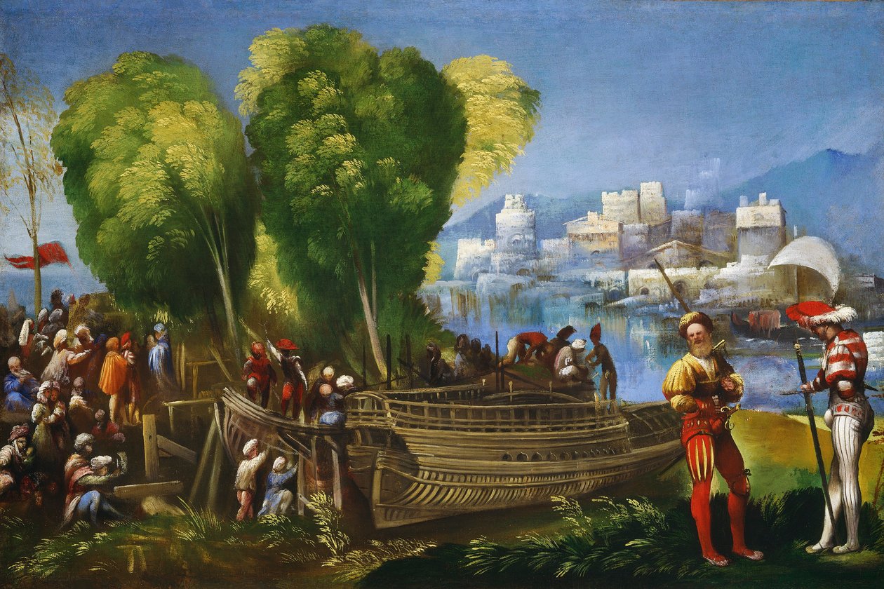 Eneias e Aquates na costa da Líbia de Dosso Dossi