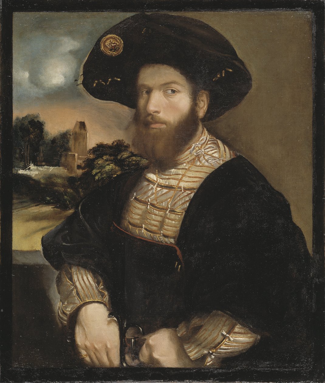 Portrait of a Man Wearing a Black Beret - Portrait d