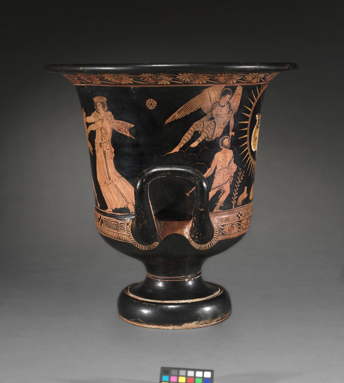 Detalhe de um lekythos de figura vermelha de Douris