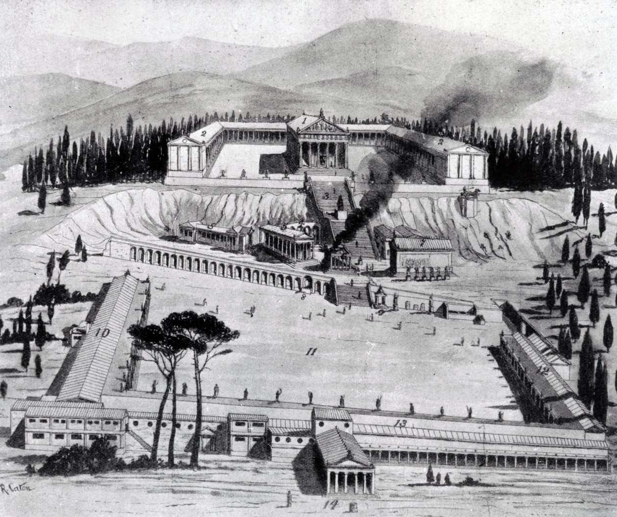 Reconstrução do Asklepion de Cos de Dr. Richard Caton