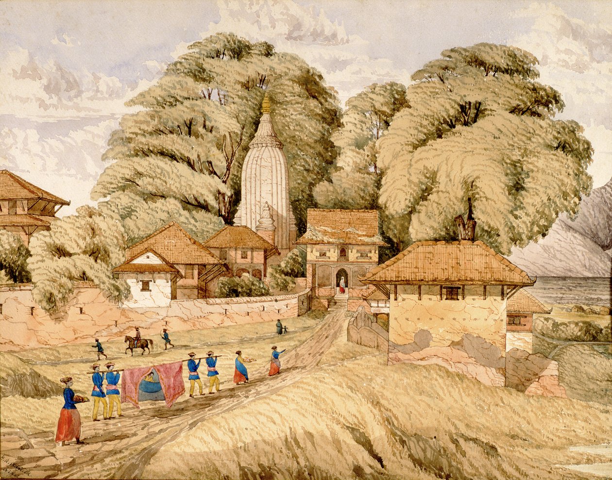 Narain - Hitthee, perto de Kathmandu, Nepal de Dr. Henry Ambrose Oldfield
