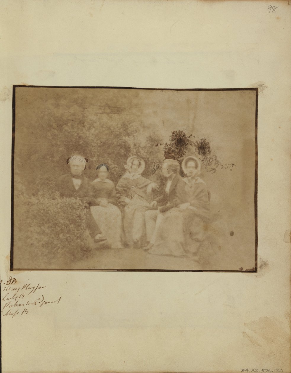 Sir David Brewster com Miss Mary Playfair, Lady Brewster, Mr. Pakenham Edgeworth e Miss Brewster de Dr. John Adamson