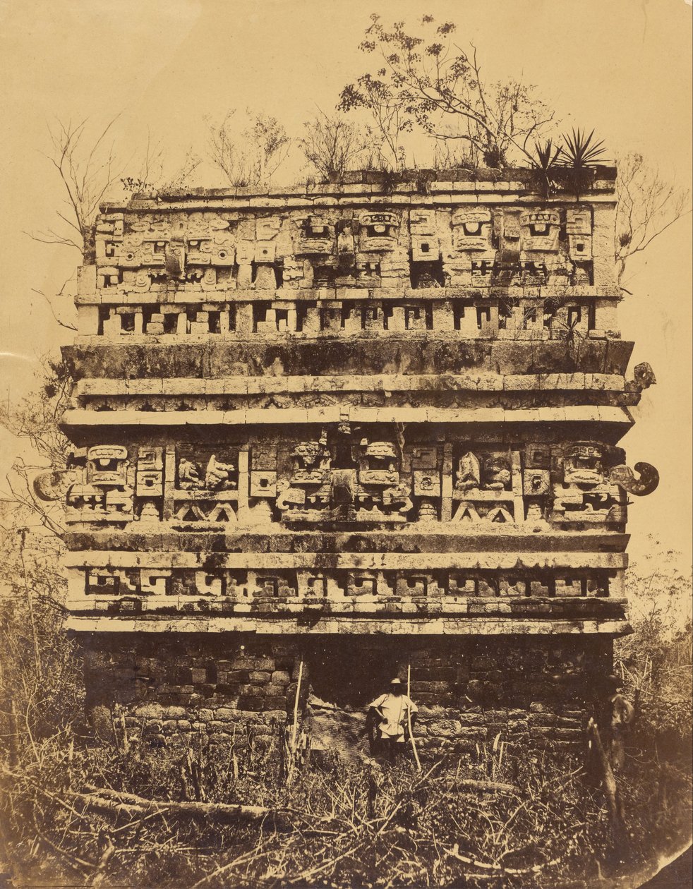 Chichén-Itzá- Ala Direita do Palácio das Freiras de Désiré Charnay