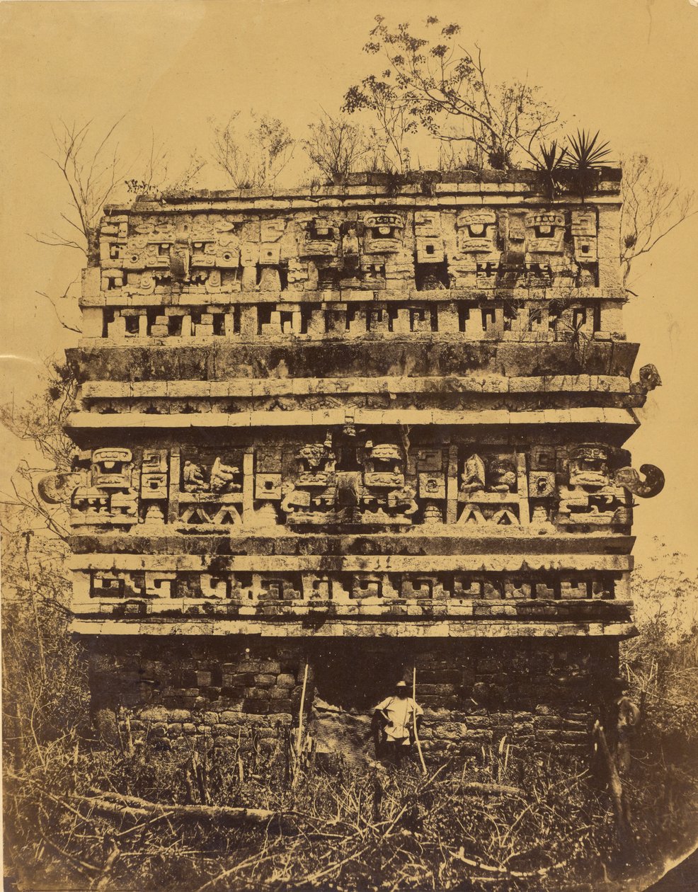 Chichén-Itzá: Ala direita do Palácio das Freiras de Désiré Charnay