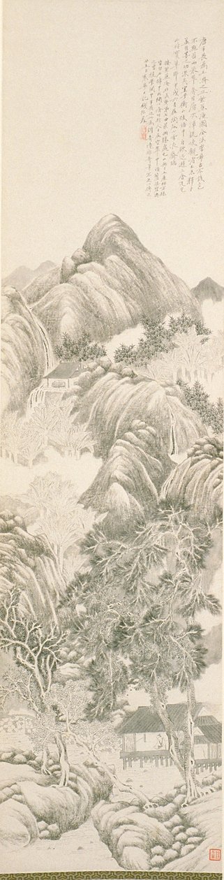 O Retiro da Plátano Púrpura depois de Tang Yin de Du Qian