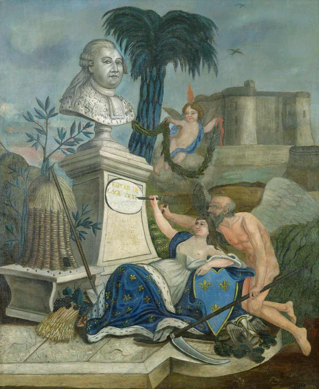 Glorificação de Luís XVI, pai dos franceses, 1789 de Dubois