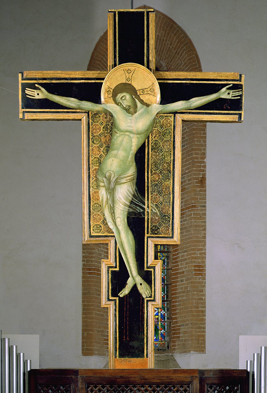 Crucificação (tempera no painel) de Duccio di Buoninsegna