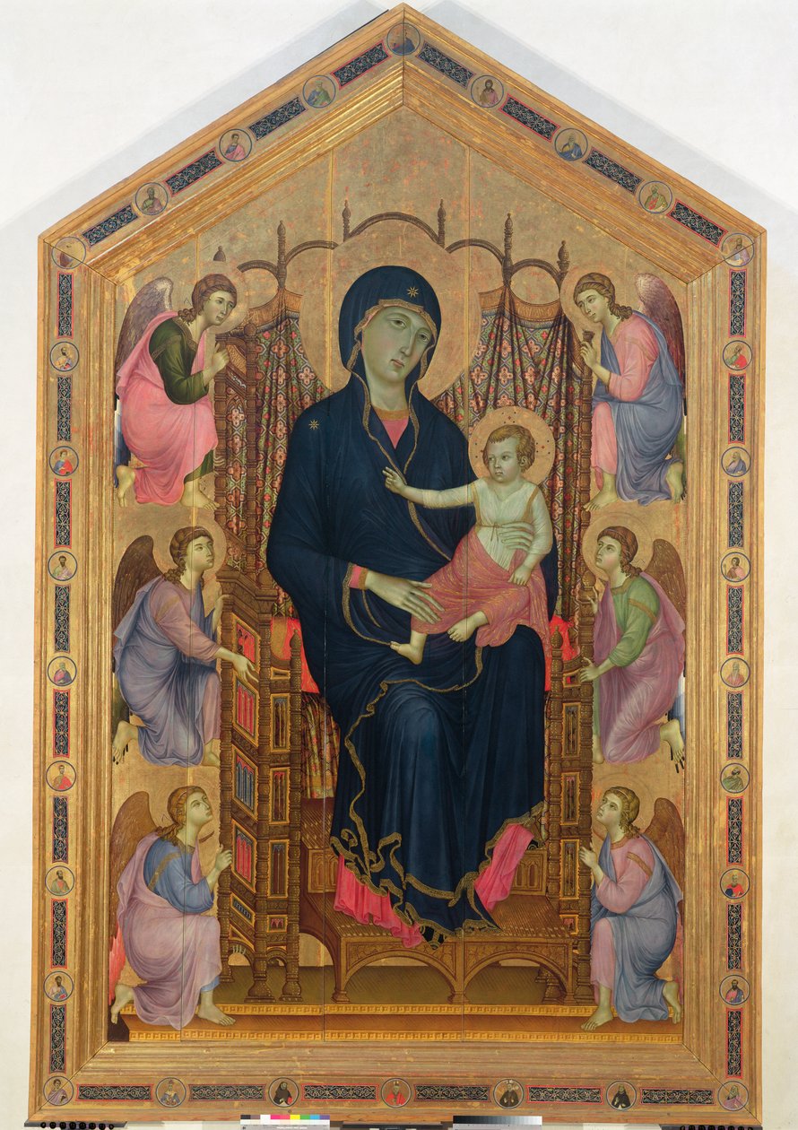 Madonna e Criança (Rucellai Madonna) 1285 (tempera no painel) de Duccio di Buoninsegna