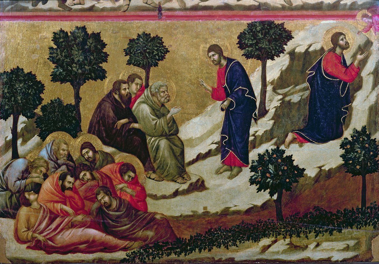 Maesta: Agonia no Jardim do Getsêmani, 1308-11 de Duccio di Buoninsegna
