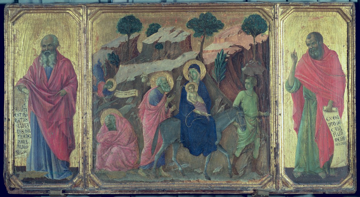 Maesta: Voo para o Egito, 1308-11 de Duccio di Buoninsegna