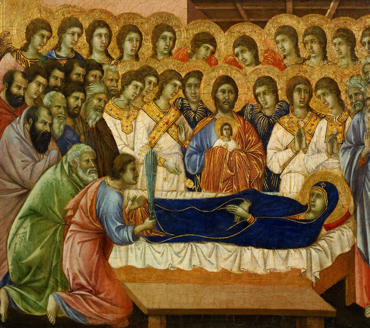 Dormitio Virginis (O Sono Eterno da Virgem), detalhe de Maesta