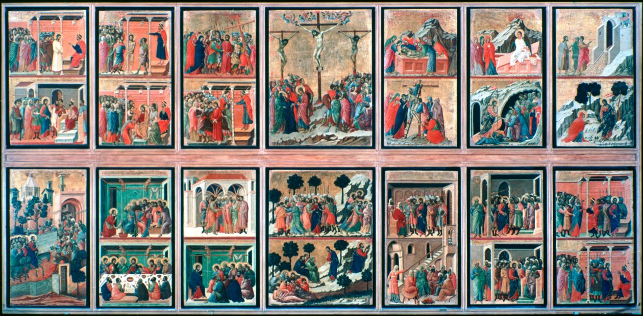 Maesta, Histórias da Paixão, 1308-1311 de Duccio di Buoninsegna