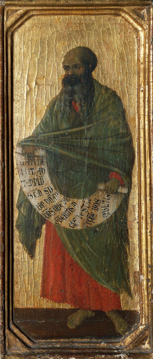 O profeta Malaquias, detalhe da predella da Maesta
