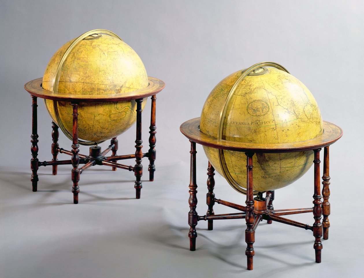 Par de George III Library Globes, 1798 de Dudley Adams