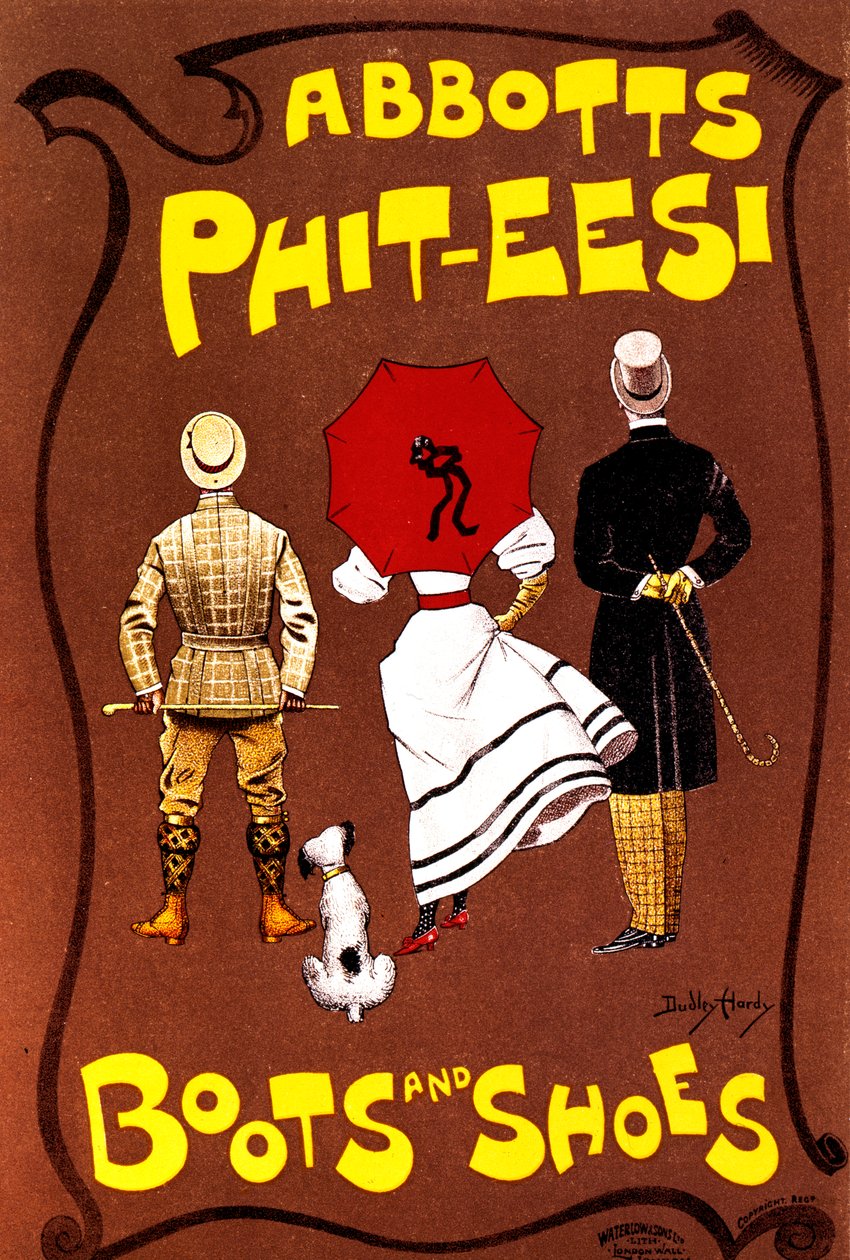 Botas e sapatos Abbotts Phit-Eesi, c1887-1922 de Dudley Hardy